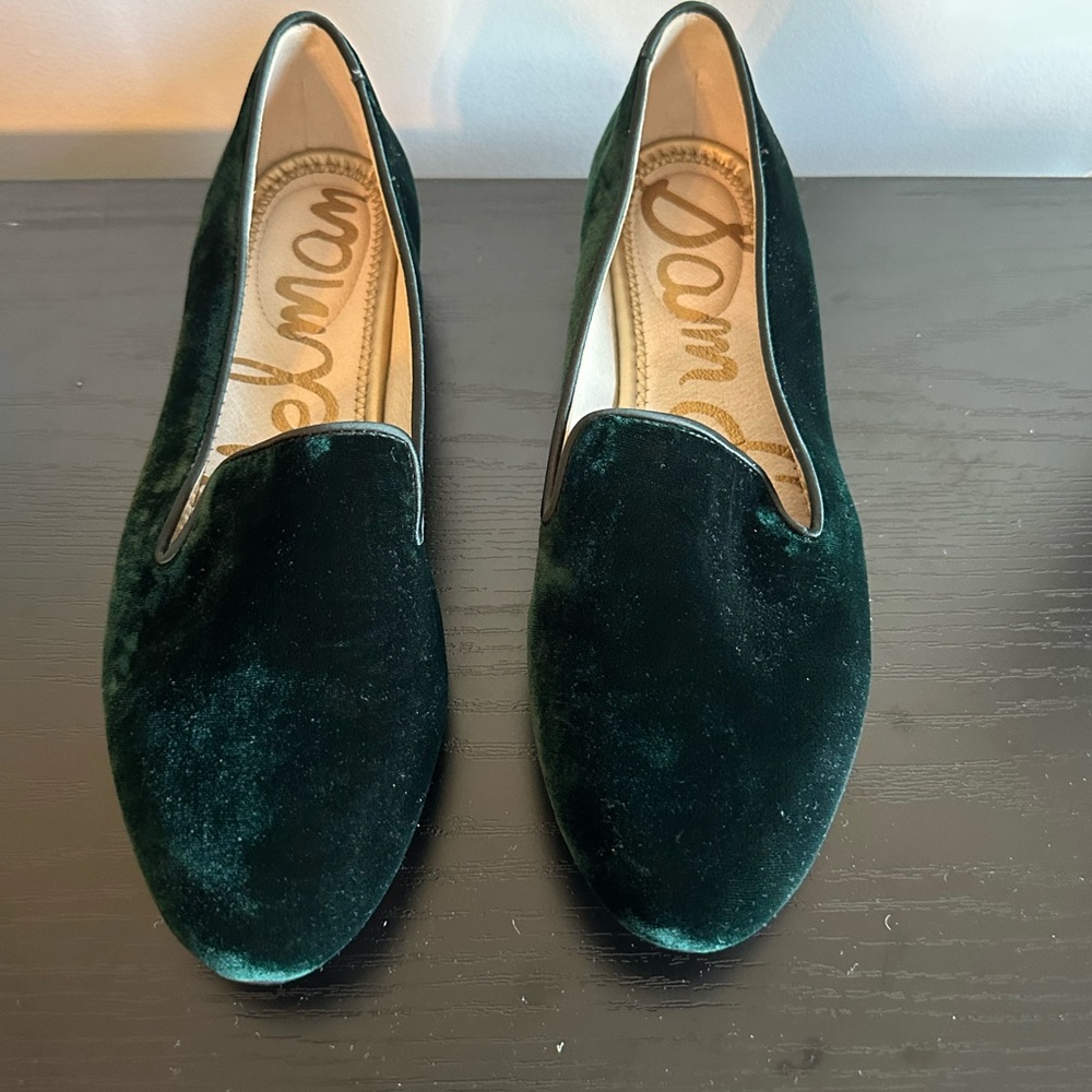 Sam Edelman Velvet Green Flats